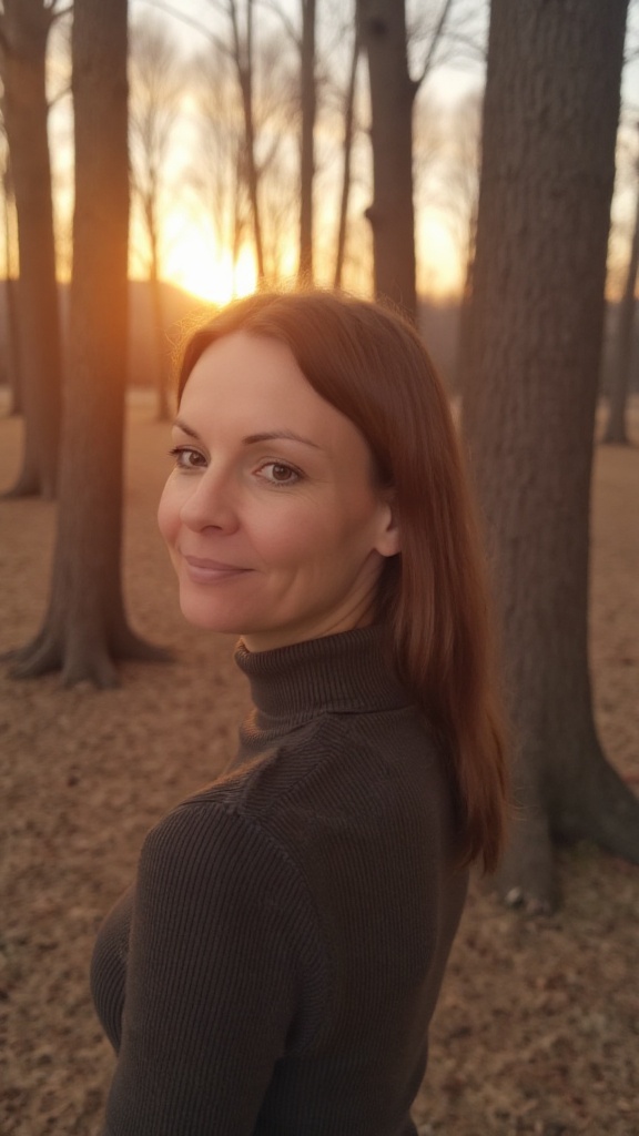 Melanie Gruber im Herbstwald